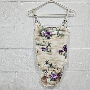 Tommy Bahama Cream and Yellow Floral Swimwear